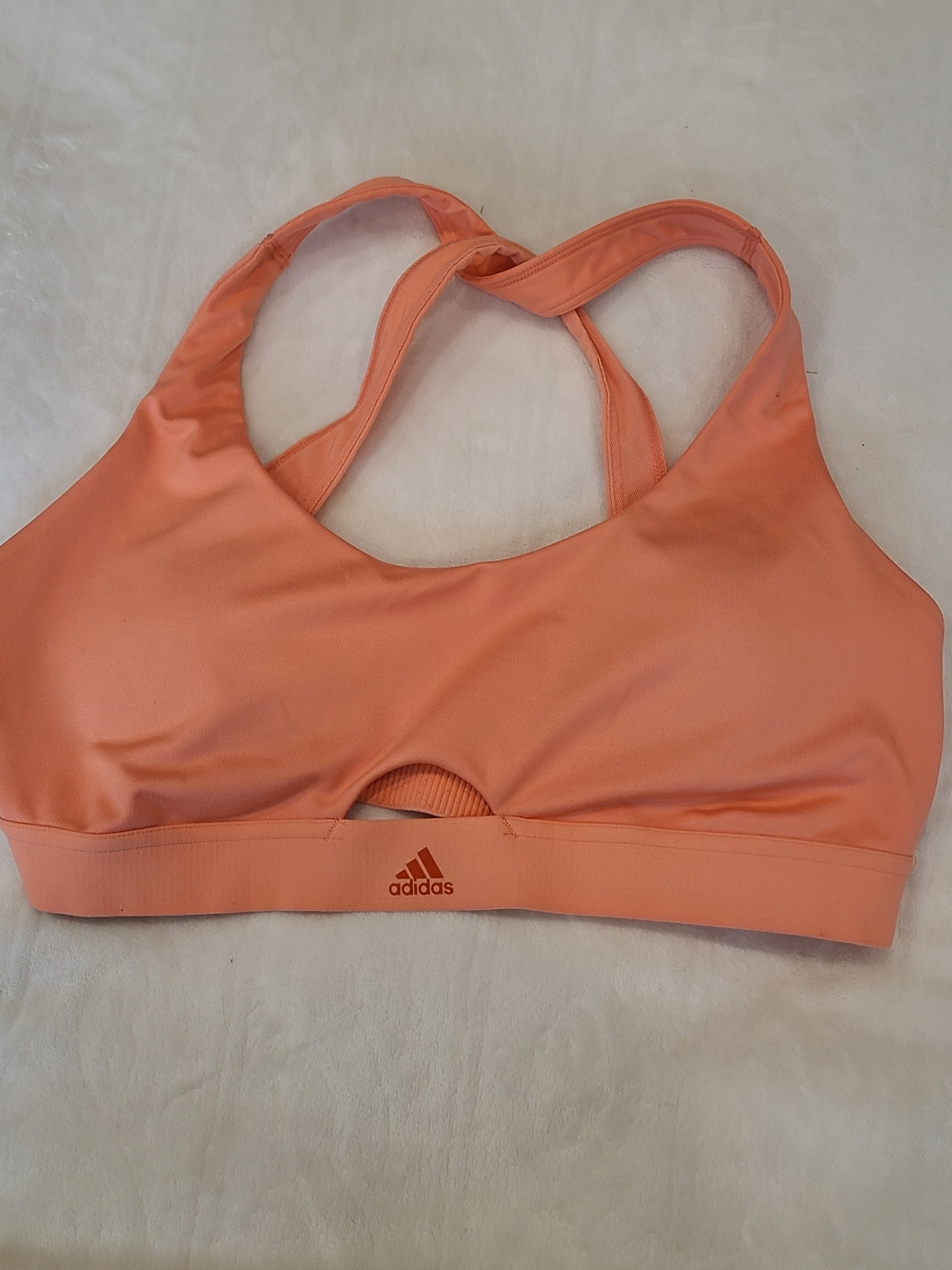 adidas Peach Racerback Sports Bra - Light Support